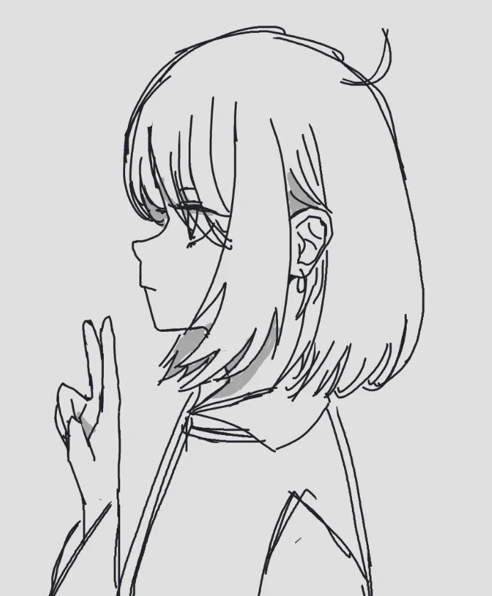 横顔練習